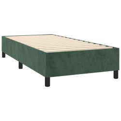Sommier à lattes de lit avec matelas Vert foncé 90x190 cm 