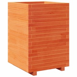 Jardinière cire marron 50x50x72,5 cm bois de pin massif 