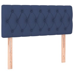 Sommier à lattes de lit avec matelas Bleu 90x190 cm Tissu 