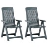 Chaises inclinables de jardin lot de 2 Plastique Vert 