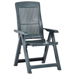 Chaises inclinables de jardin lot de 2 Plastique Vert 