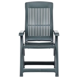 Chaises inclinables de jardin lot de 2 Plastique Vert 