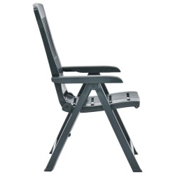 Chaises inclinables de jardin lot de 2 Plastique Vert 