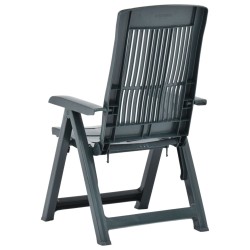 Chaises inclinables de jardin lot de 2 Plastique Vert 
