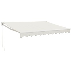 Auvent rétractable crème 3x2,5 m tissu et aluminium 