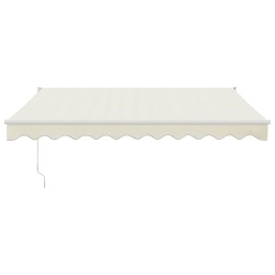 Auvent rétractable crème 3x2,5 m tissu et aluminium 