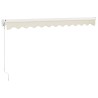 Auvent rétractable crème 3x2,5 m tissu et aluminium 