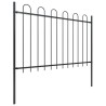Clôture de jardin avec dessus en cerceau Acier 8,5 x 1,2 m Noir 