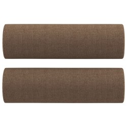 Coussins décoratifs lot de 2 Marron Ø15x50 cm Tissu 
