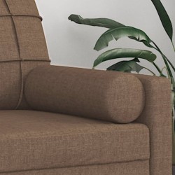 Coussins décoratifs lot de 2 Marron Ø15x50 cm Tissu 