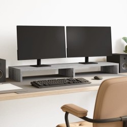 Support de moniteur sonoma gris 100x27x10 cm bois d'ingénierie 
