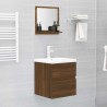 Miroir de bain Chêne marron 40x10,5x37 cm Bois d'ingénierie 