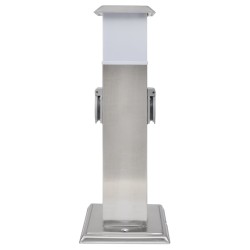 Pilier de prise de jardin avec lampe Acier inoxydable 