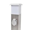 Pilier de prise de jardin avec lampe Acier inoxydable 