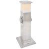 Pilier de prise de jardin avec lampe Acier inoxydable 