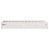 Cadre de lit sans matelas blanc 90x200 cm bois de pin massif 