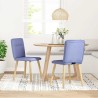 Chaises à manger lot de 2 bleu jean tissu 