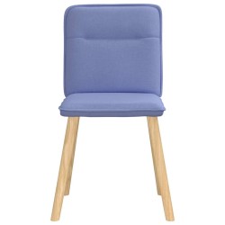 Chaises à manger lot de 2 bleu jean tissu 
