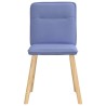 Chaises à manger lot de 2 bleu jean tissu 