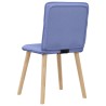 Chaises à manger lot de 2 bleu jean tissu 
