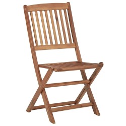 Chaises pliables de jardin lot de 6 avec coussins Bois d'acacia 