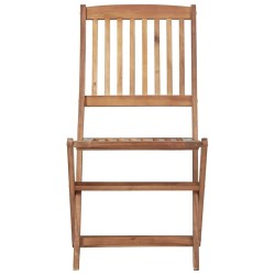 Chaises pliables de jardin lot de 6 avec coussins Bois d'acacia 