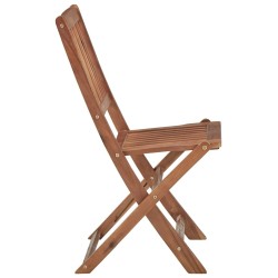 Chaises pliables de jardin lot de 6 avec coussins Bois d'acacia 