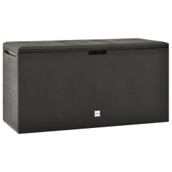 Boîte de rangement de jardin Anthracite 114x47x60 cm 