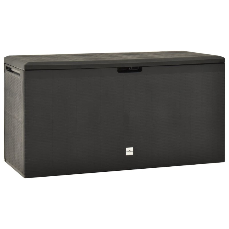 Boîte de rangement de jardin Anthracite 114x47x60 cm 