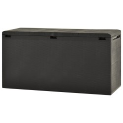 Boîte de rangement de jardin Anthracite 114x47x60 cm 