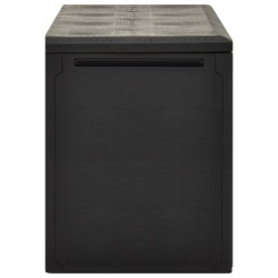 Boîte de rangement de jardin Anthracite 114x47x60 cm 