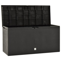 Boîte de rangement de jardin Anthracite 114x47x60 cm 