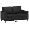 Ensemble de canapés 2 pcs avec coussins Noir Similicuir 