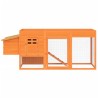 Poulailler marron 204x50x84 cm bois massif de pin 