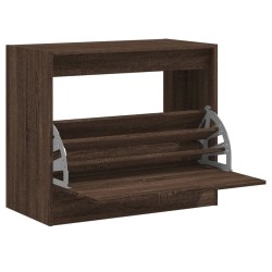 Armoire à chaussures chêne marron 80x42x69 cm bois ingénierie 