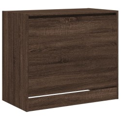 Armoire à chaussures chêne marron 80x42x69 cm bois ingénierie 