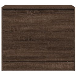 Armoire à chaussures chêne marron 80x42x69 cm bois ingénierie 