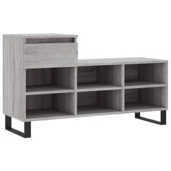 Armoire à chaussures Sonoma gris 102x36x60 cm Bois d'ingénierie 