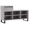 Armoire à chaussures Sonoma gris 102x36x60 cm Bois d'ingénierie 