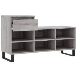 Armoire à chaussures Sonoma gris 102x36x60 cm Bois d'ingénierie 