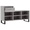 Armoire à chaussures Sonoma gris 102x36x60 cm Bois d'ingénierie 