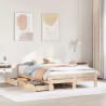 Cadre de lit sans matelas 150x200 cm bois de pin massif 