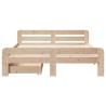 Cadre de lit sans matelas 150x200 cm bois de pin massif 
