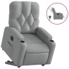 Fauteuil inclinable électrique gris clair tissu 