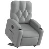 Fauteuil inclinable électrique gris clair tissu 