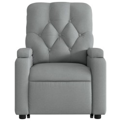 Fauteuil inclinable électrique gris clair tissu 