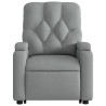 Fauteuil inclinable électrique gris clair tissu 