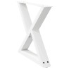 Pieds de table basse 2 pcs blanc 50x(42-43,3) cm acier 