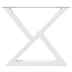 Pieds de table basse 2 pcs blanc 50x(42-43,3) cm acier 
