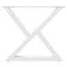 Pieds de table basse 2 pcs blanc 50x(42-43,3) cm acier 